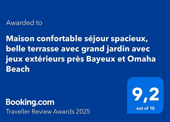 Maison Confortable Sejour Spacieux, Belle Terrasse Avec Grand Jardin Avec Jeux Exterieurs Pres Bayeux Et Omaha Beach